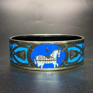 Hermes Cloisonné Enamel Bangle Bracelet